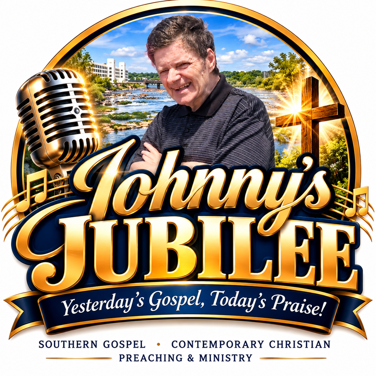 Johnny’s Jubilee logo featuring Johnny — Yesterday’s Gospel, Today’s Praise!